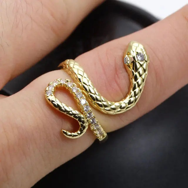 BAGUE SERPENT DORÉ - Viking Héritage