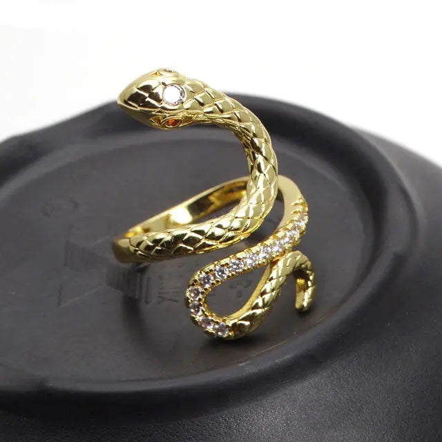 BAGUE SERPENT DORÉ - Viking Héritage