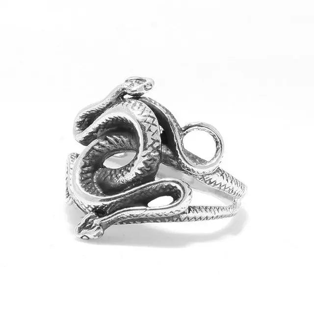 BAGUE SERPENT ENTRELACÉ (ARGENT) - Viking Héritage