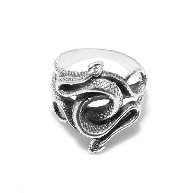 BAGUE SERPENT ENTRELACÉ (ARGENT) - Viking Héritage