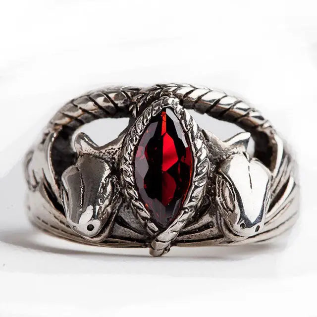BAGUE SERPENT NORDIQUE (ARGENT) - Viking Héritage