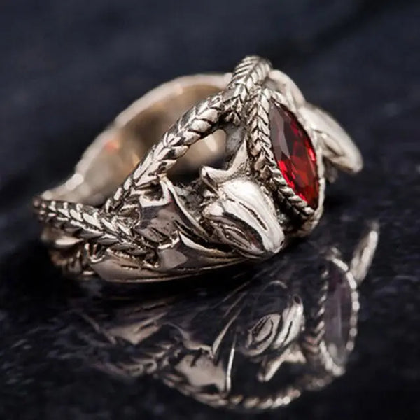 BAGUE SERPENT NORDIQUE ARGENT