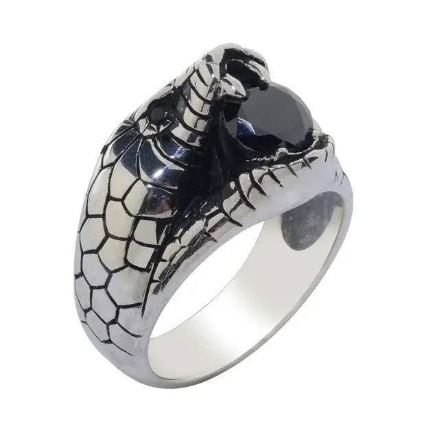 BAGUE SERPENT NORDIQUE (ARGENT) - Viking Héritage