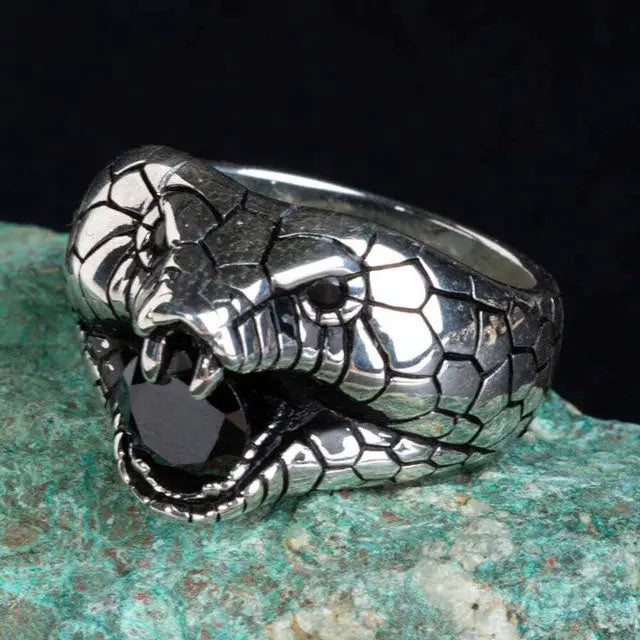 BAGUE SERPENT NORDIQUE (ARGENT) - Viking Héritage