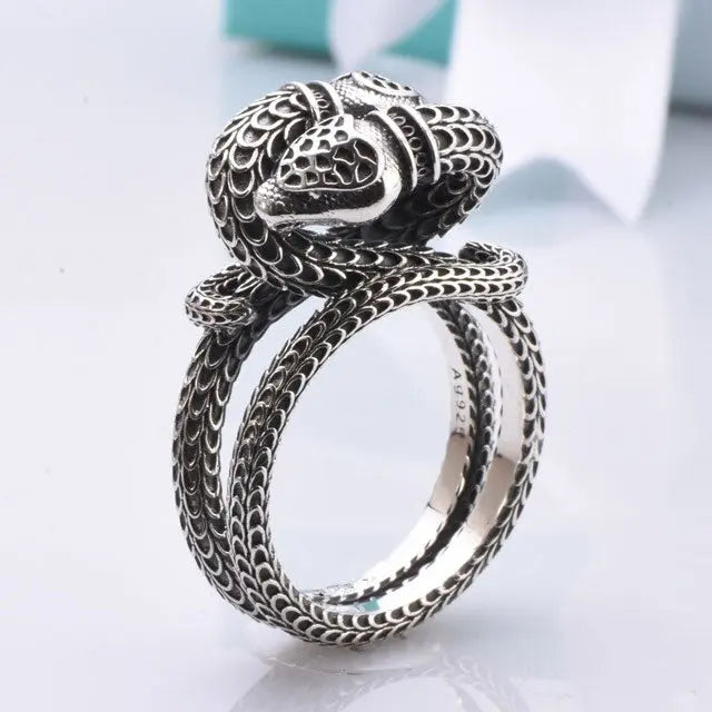 BAGUE SERPENT SCANDINAVE (ARGENT) - Viking Héritage