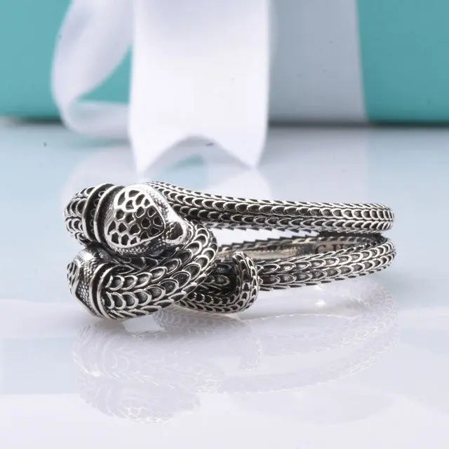 BAGUE SERPENT SCANDINAVE (ARGENT) - Viking Héritage