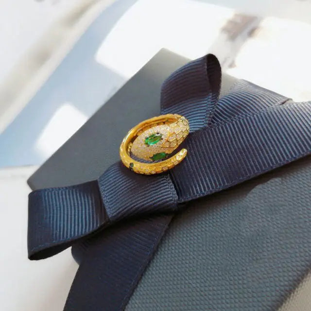 BAGUE SERPENT ZIRCONIUM (ARGENT) - Viking Héritage