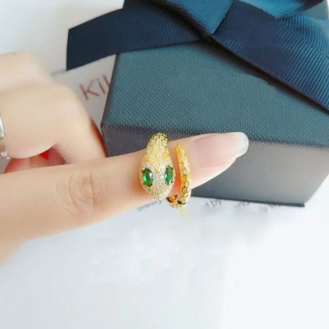 BAGUE SERPENT ZIRCONIUM (ARGENT) - Viking Héritage