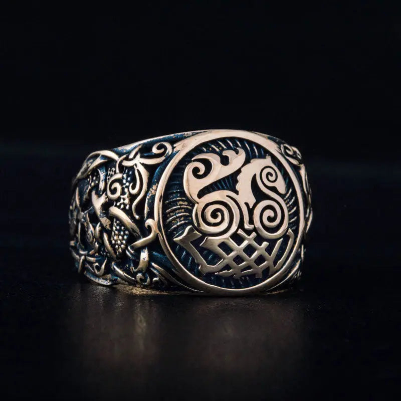 BAGUE SLEIPNIR (BRONZE MASSIF) - Viking Héritage