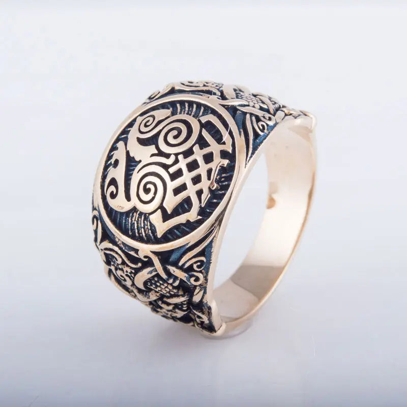 BAGUE SLEIPNIR (BRONZE MASSIF) - Viking Héritage