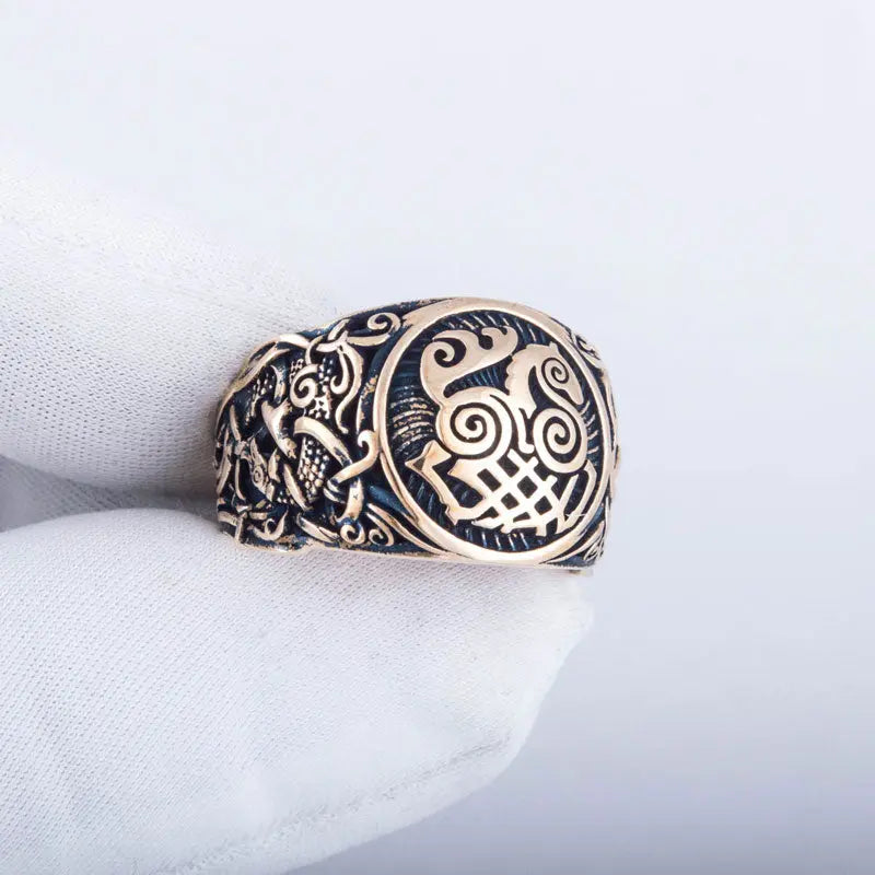 BAGUE SLEIPNIR (BRONZE MASSIF) - Viking Héritage