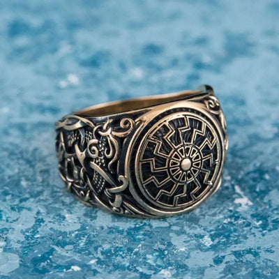 Bague soleil noir top