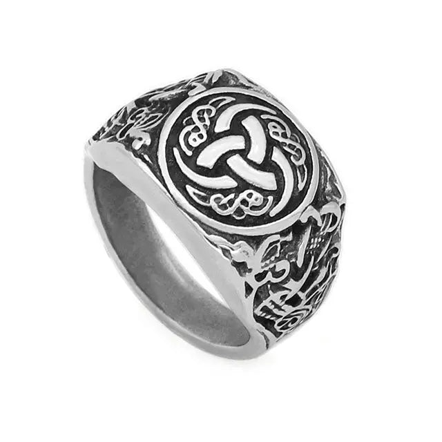 BAGUE TRIPLE CORNE D'ODIN - Viking Héritage