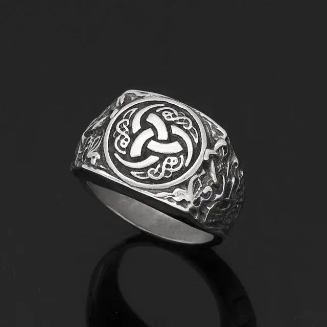 BAGUE TRIPLE CORNE D'ODIN - Viking Héritage