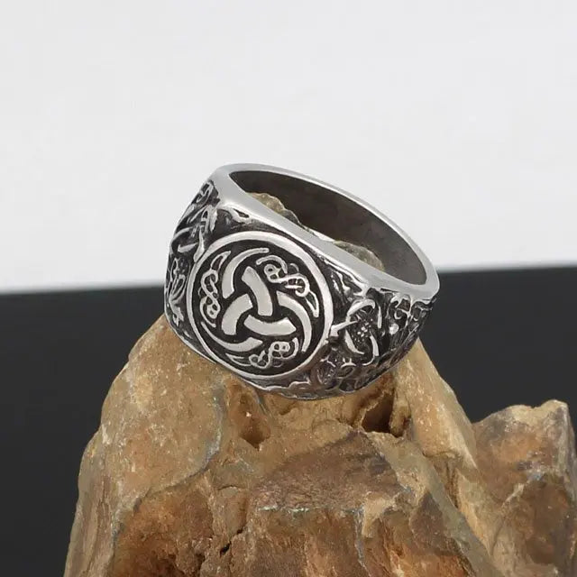 BAGUE TRIPLE CORNE D'ODIN - Viking Héritage