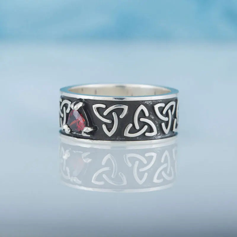 BAGUE TRIQUETRA (ARGENT) - Viking Héritage