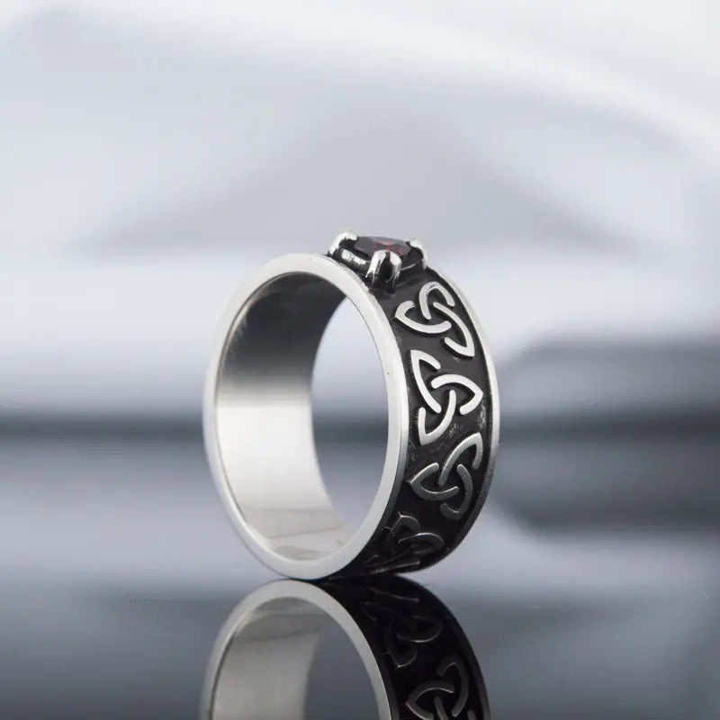 BAGUE TRIQUETRA (ARGENT) - Viking Héritage
