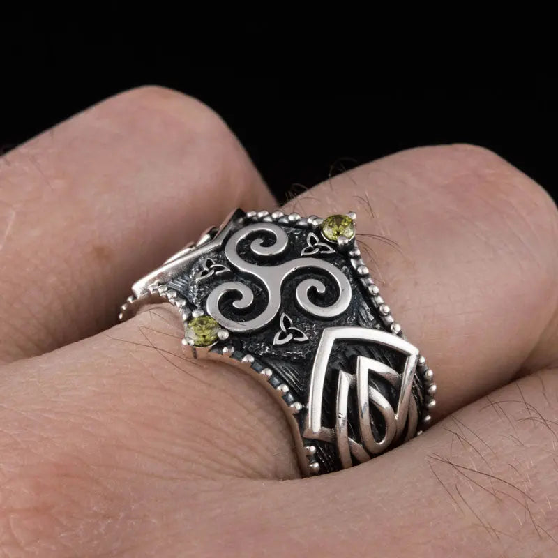 BAGUE TRISKÈL (ARGENT) - Viking Héritage