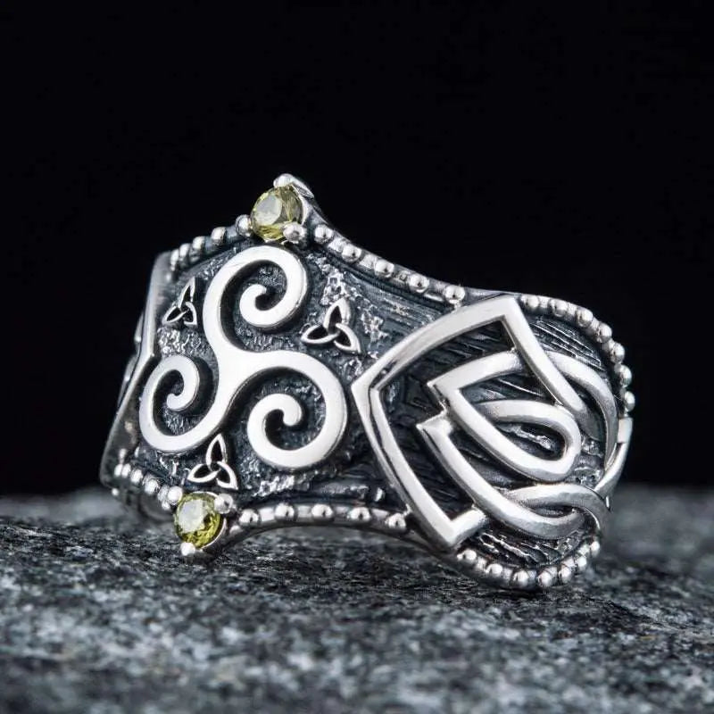 BAGUE TRISKÈL (ARGENT) - Viking Héritage