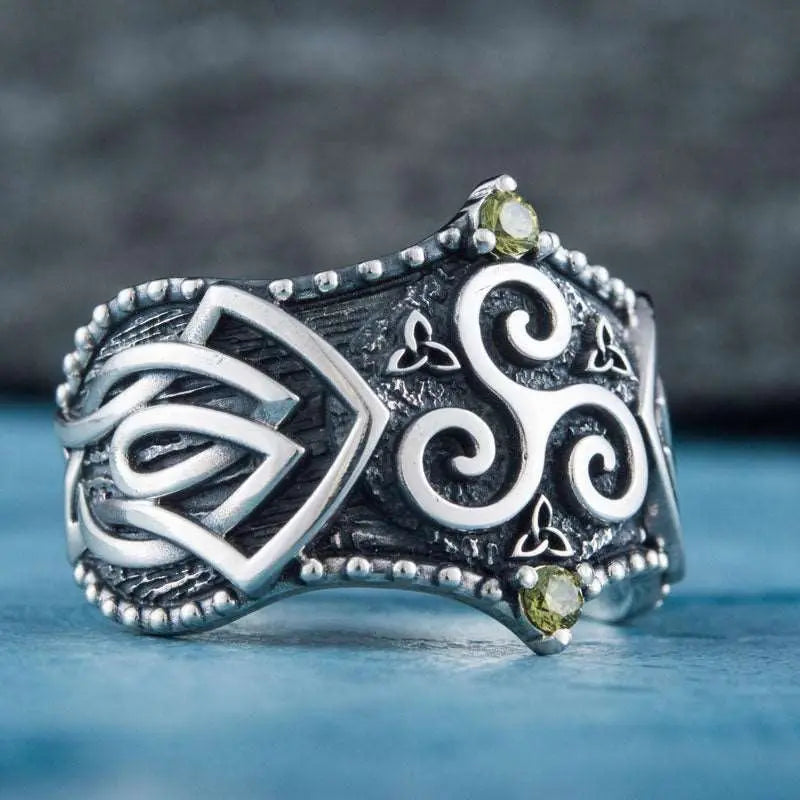 BAGUE TRISKÈL (ARGENT) - Viking Héritage