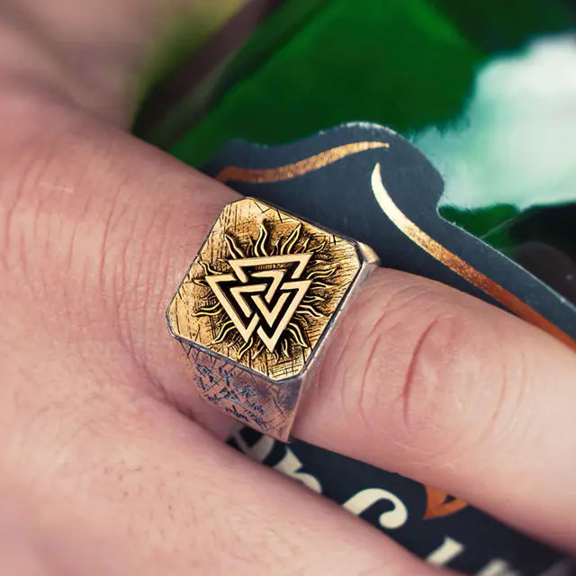 BAGUE VALKNUT ARGENT - Viking Héritage