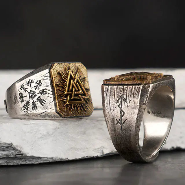BAGUE VALKNUT ARGENT - Viking Héritage