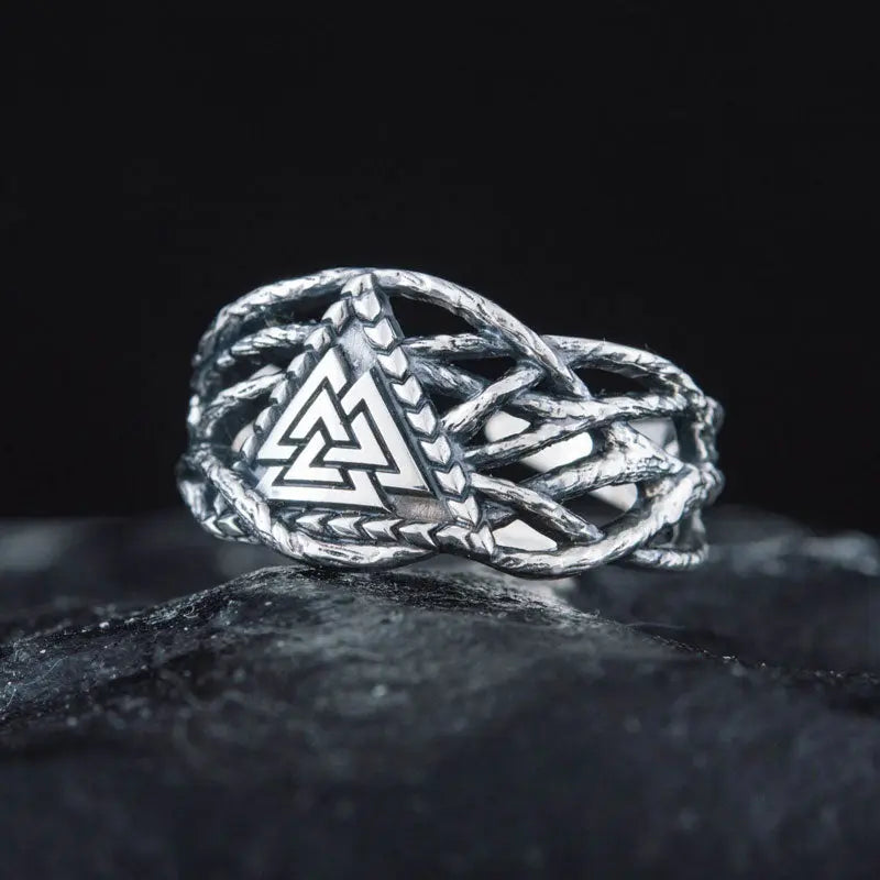 BAGUE VALKNUT (ARGENT) - Viking Héritage