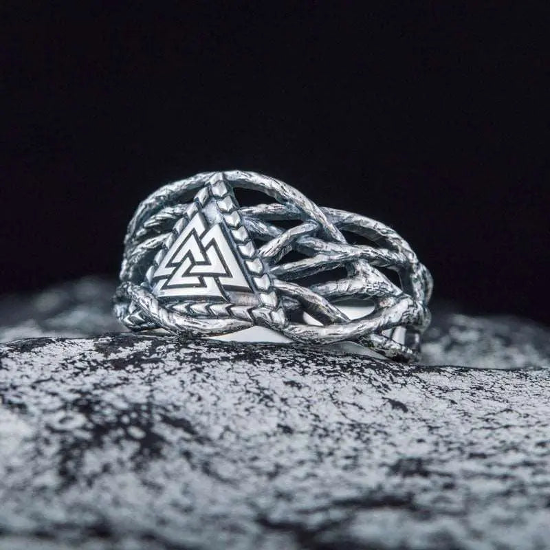 BAGUE VALKNUT (ARGENT) - Viking Héritage