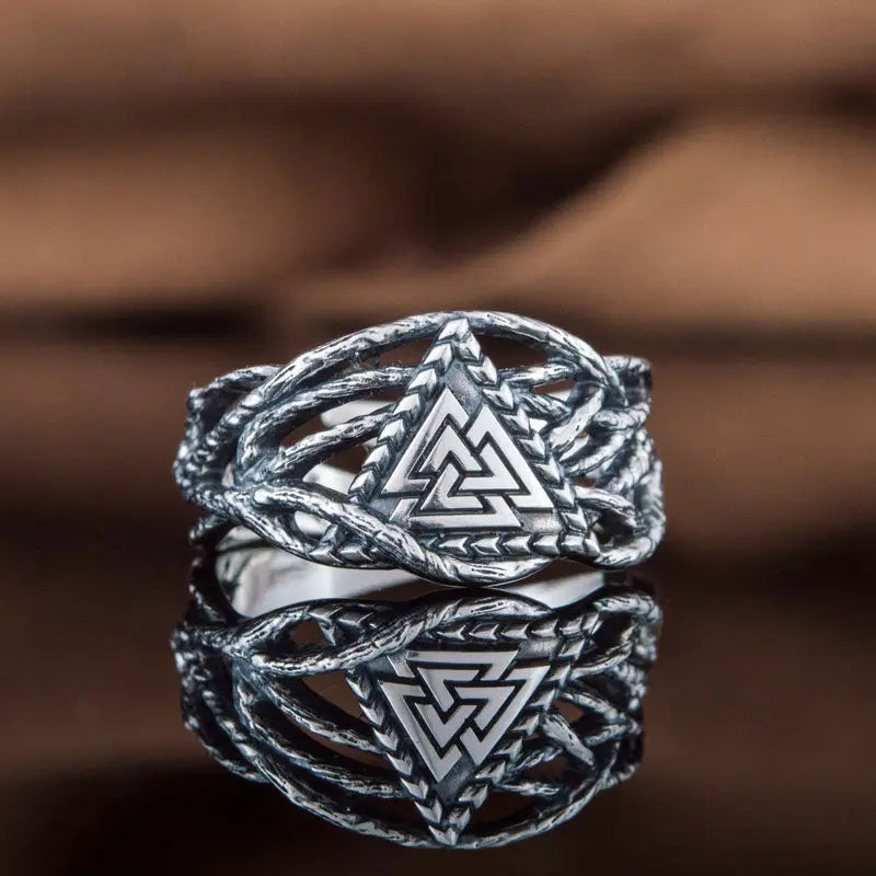 BAGUE VALKNUT (ARGENT) - Viking Héritage
