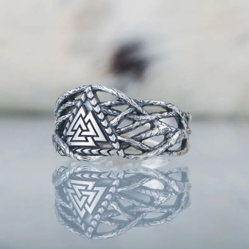 BAGUE VALKNUT (ARGENT) - Viking Héritage