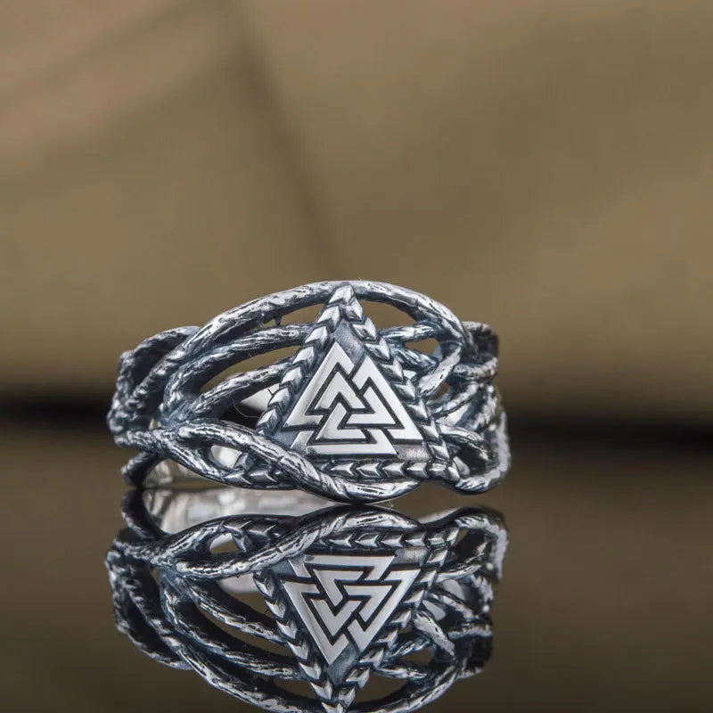 BAGUE VALKNUT (ARGENT) - Viking Héritage