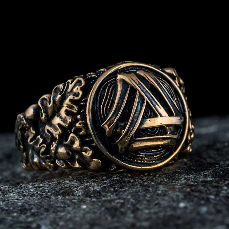 BAGUE VALKNUT (BRONZE MASSIF) - Viking Héritage