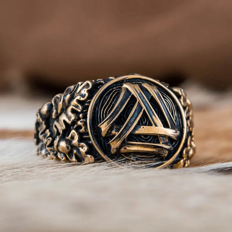 BAGUE VALKNUT (BRONZE MASSIF) - Viking Héritage
