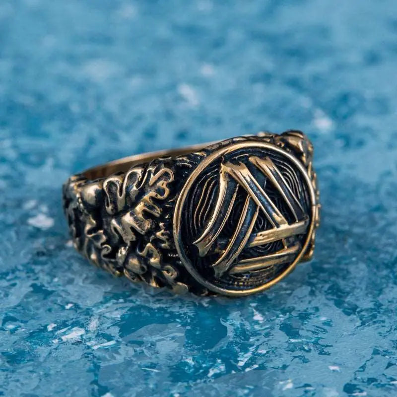 BAGUE VALKNUT (BRONZE MASSIF) - Viking Héritage