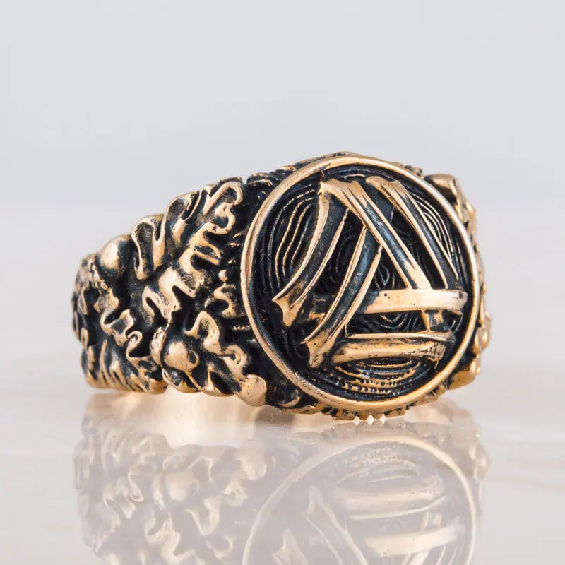 BAGUE VALKNUT (BRONZE MASSIF) - Viking Héritage