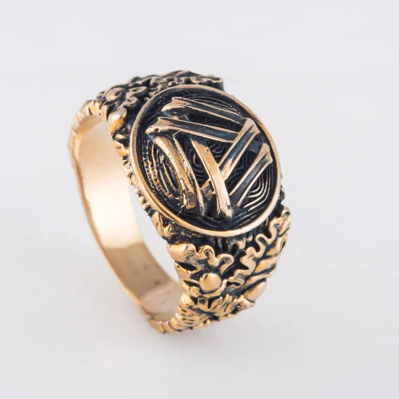 BAGUE VALKNUT (BRONZE MASSIF) - Viking Héritage