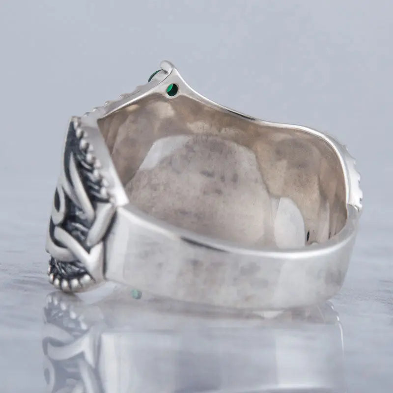 BAGUE VEGVISIR (ARGENT) - Viking Héritage
