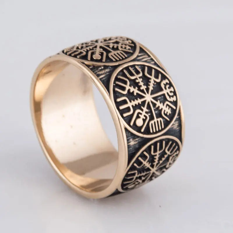 BAGUE VEGVISIR (BRONZE MASSIF) - Viking Héritage