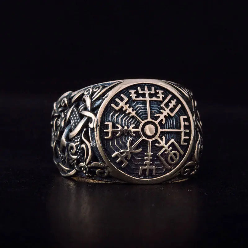 BAGUE VEGVISIR (BRONZE MASSIF) - Viking Héritage