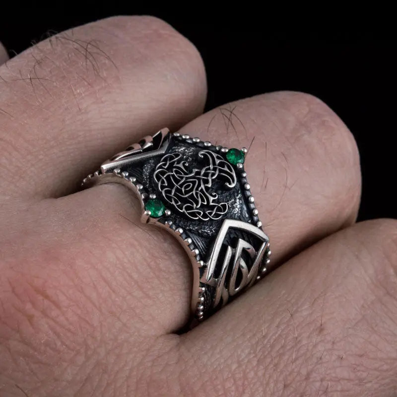 BAGUE VIKING ARBRE DE VIE (ARGENT) - Viking Héritage