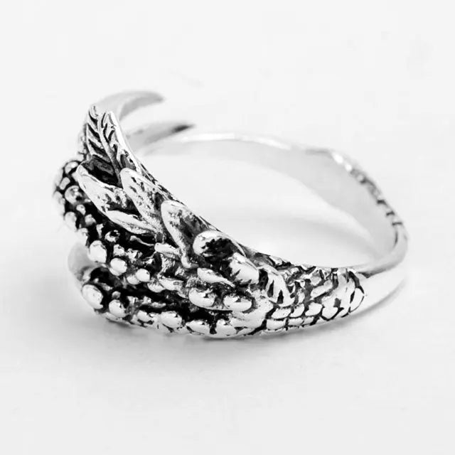 BAGUE VIKING GRIFFE DE JǪRMUNGANDR (ARGENT) - Viking Héritage