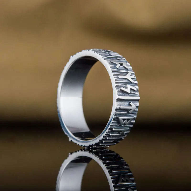BAGUE VIKING RUNES (ARGENT) - Viking Héritage