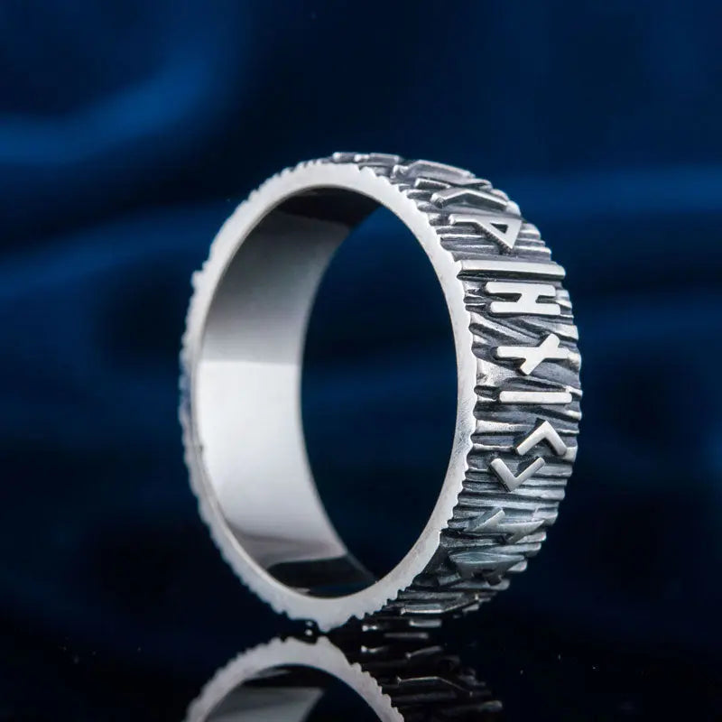 BAGUE VIKING RUNES (ARGENT) - Viking Héritage