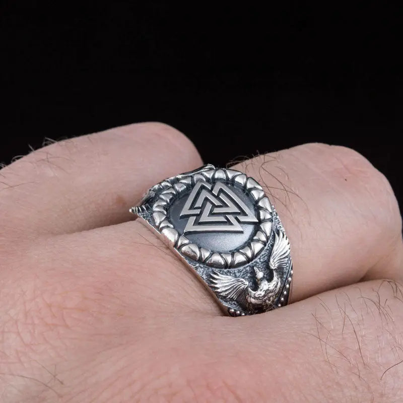 BAGUE VIKING VALKNUT (ARGENT) - Viking Héritage