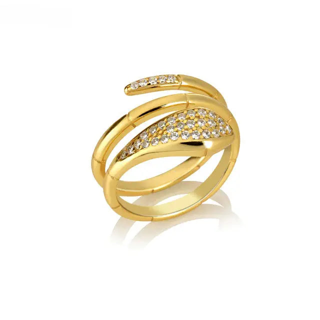 BAGUE VIPÈRE JAUNE (ARGENT) - Viking Héritage