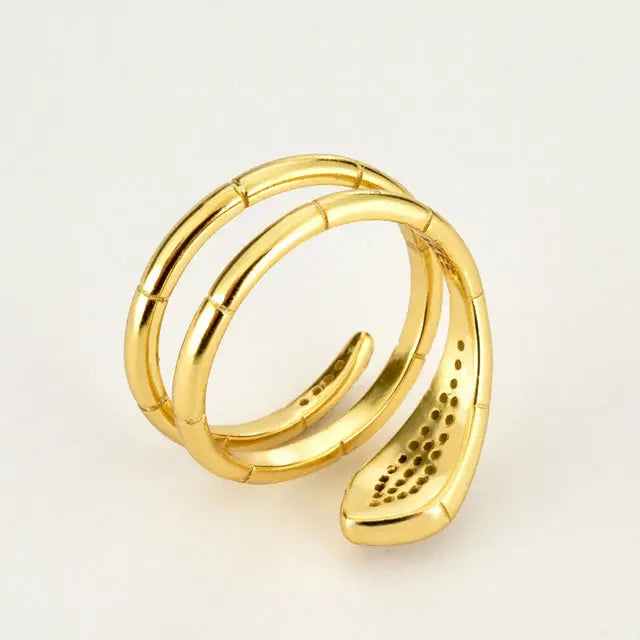 BAGUE VIPÈRE JAUNE (ARGENT) - Viking Héritage