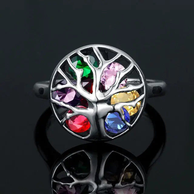 BAGUE YGGDRASIL 9 MONDES (ARGENT) - Viking Héritage