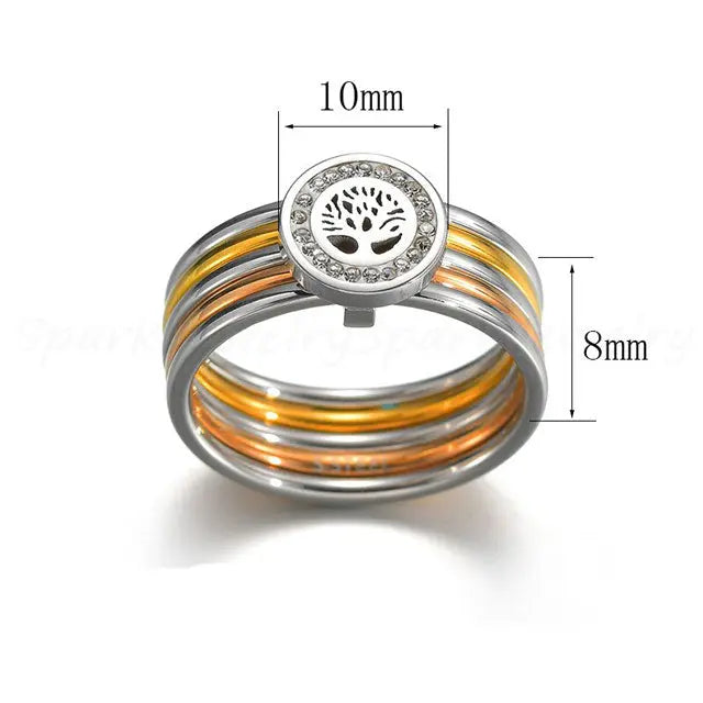 BAGUE YGGDRASIL MIDGARD - Viking Héritage