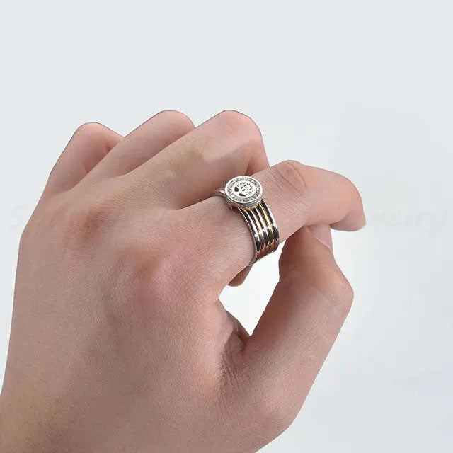 BAGUE YGGDRASIL MIDGARD - Viking Héritage