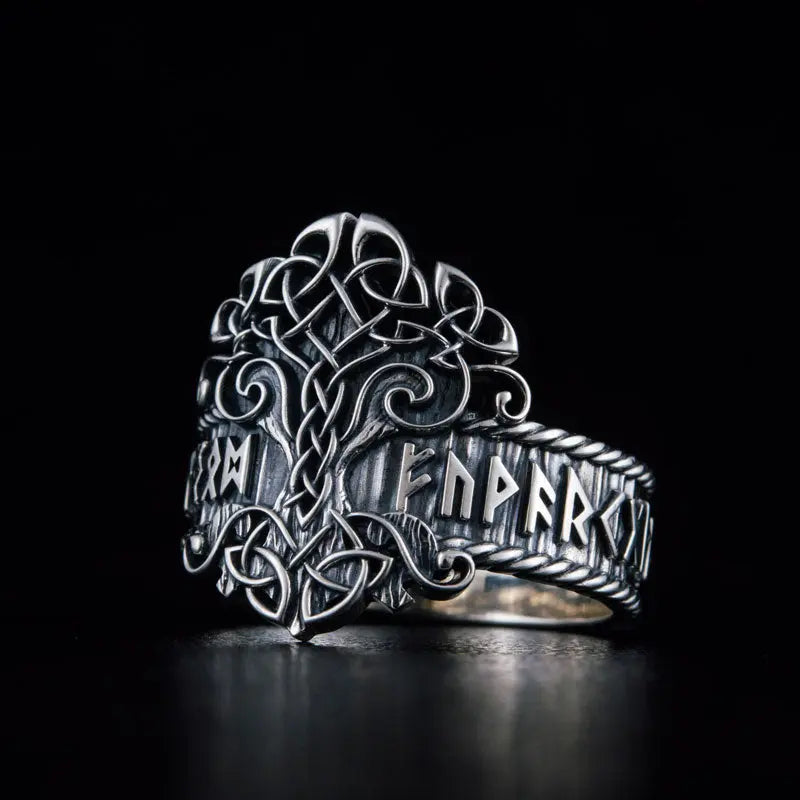 BAGUE YGGDRASIL (ARGENT) - Viking Héritage